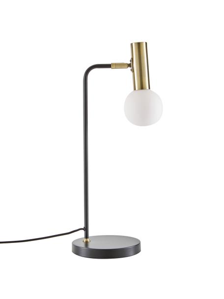 Lampada da tavolo a LED con paralume in vetro Wilson, Paralume: vetro, Base della lampada: metallo, Nero, Ø 22 x Alt. 54 cm