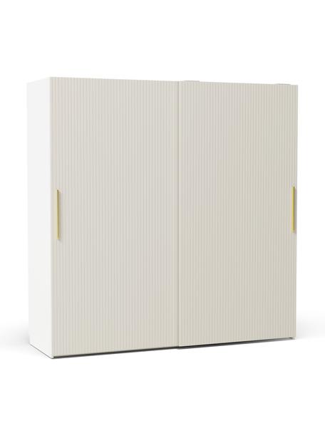 Armario modular Simone, 2 puertas correderas (200 cm), diferentes variantes, Estructura: aglomerado con certificad, Madera, beige, Interior Basic (Al 200 cm)
