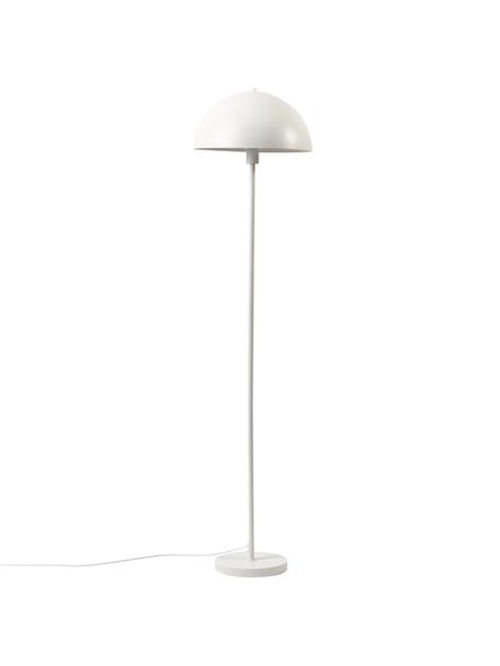 Lámpara de pie Matilda, Pantalla: metal con pintura en polv, Cable: tela, Blanco, Ø 40 x Al 164 cm