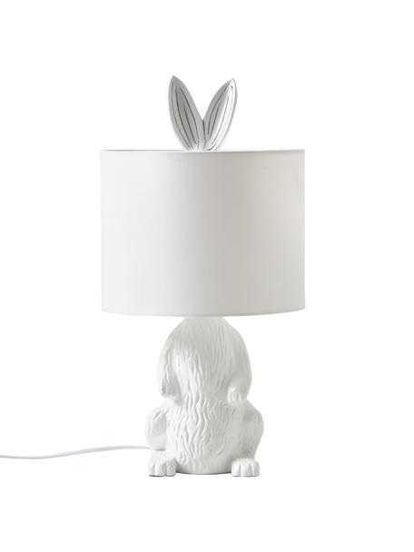 Lampe à poser lapin Cesta, Blanc, Ø 24 x haut. 48 cm