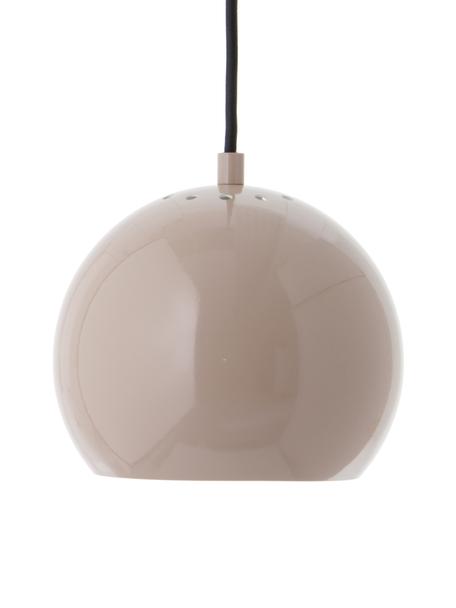 Lampada a sospensione piccola a sfera beige Ball, Paralume: metallo rivestito, Baldacchino: metallo rivestito, Beige, Ø 18 x Alt. 16 cm
