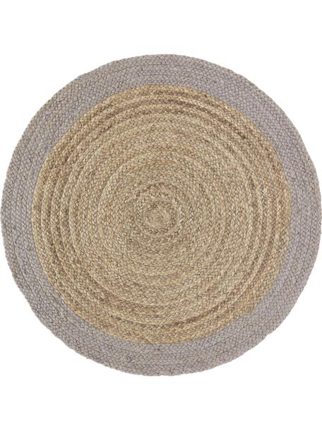 Runder Jute-Teppich Shanta, handgefertigt, 100% Jute

Da die Haptik von Jute-Teppichen rau ist, sind sie für den direkten Hautkontakt weniger geeignet., Braun, Grau, Ø 100 cm (Größe XS)