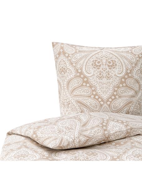 Renforcé-Bettwäsche Manon mit Paisley-Muster aus Bio-Baumwolle, Webart: Renforcé Fadendichte 144 , Beige, 200 x 200 cm + 2 Kissen 80 x 80 cm