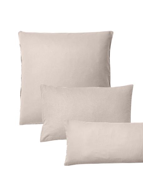 Flanell-Kopfkissenbezug Biba, Webart: Flanell Flanell ist ein k, Beige, B 40 x L 80 cm