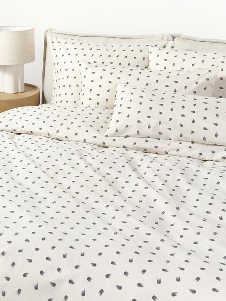 Baumwoll-Bettdeckenbezug Amma mit Tupfen-Muster, Webart: Renforcé Fadendichte 144 , Beige, B 200 x L 200 cm