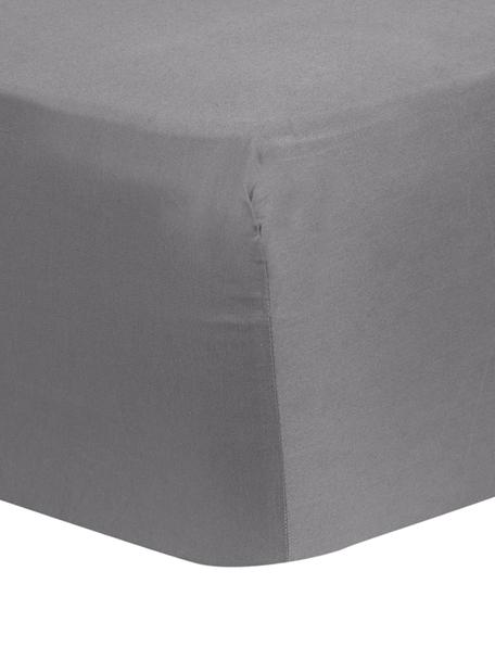 Sábana bajera de satén Comfort, Gris oscuro, Cama 90 cm (90 x 200 cm)