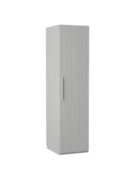 Armadio componibile con ante battenti Simone, larg. 50 cm, in diverse varianti, Legno, grigio, Interno Basic, alt. 200 cm