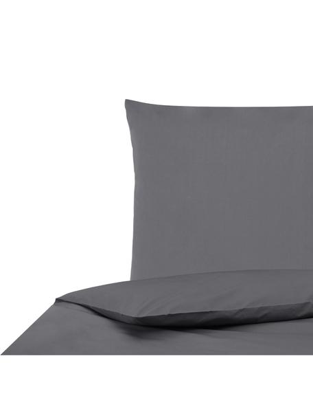 Parure copripiumino in percalle Elsie, Tessuto: percalle Densità del filo, Grigio scuro, Larg. 255 x Lung. 200 cm, 3 pz