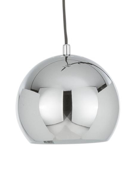 Kleine bolvormige hanglamp Ball in chroomkleur, Lampenkap: verchroomd metaal, Baldakijn: verchroomd metaal, Verchroomd metaalkleurig, Ø 18  x H 16 cm