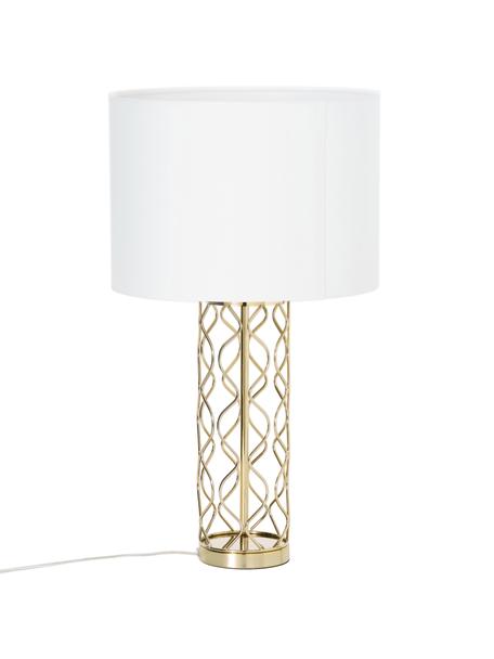 Velká stolní lampa Adelaide, Krémová, zlatá, Ø 35 cm, V 62 cm