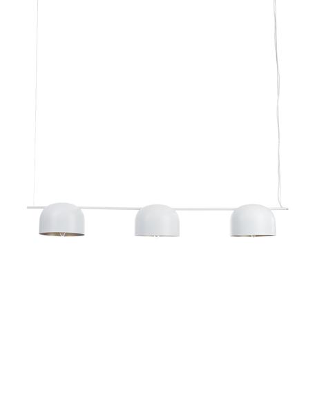Grote hanglamp Joel, Lampenkap: gepoedercoat metaal, Baldakijn: gepoedercoat metaal, Wit, B 127 x H 15 cm