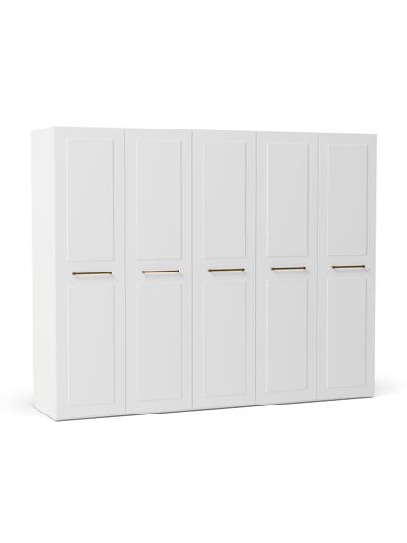 Modulaire draaideurkast Charlotte in wit, 250 cm breed, verschillende varianten, Hout, wit, Premium interieur, hoogte 236 cm