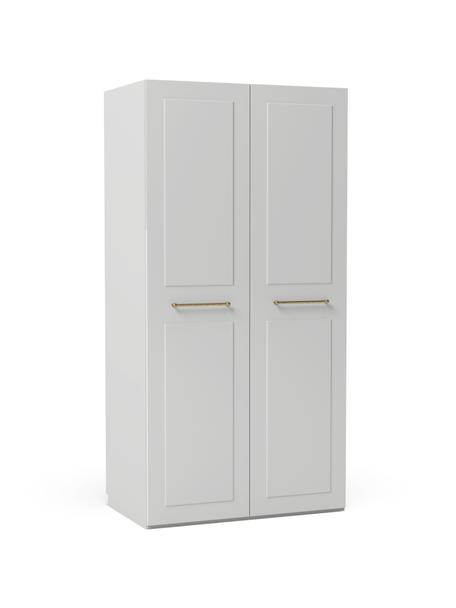 Szafa modułowa Charlotte, 2-drzwiowa, różne warianty, Korpus: płyta wiórowa z certyfika, Szary, S 100 x W 200 cm, Basic