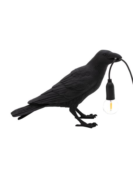 Designová stolní lampa Bird, Černá, Š 33 cm, V 12 cm