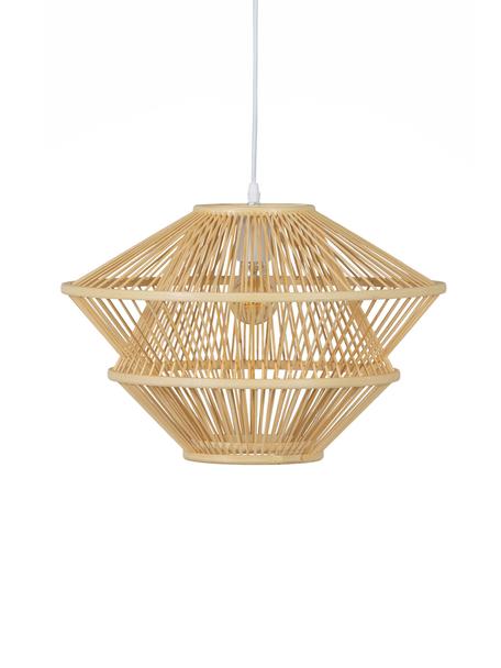 Závěsné svítidlo z bambusu Bamboo, Světle hnědá, Ø 46 cm, V 31 cm