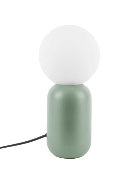 Petite lampe de chevet Gala, Vert, blanc, Ø 15 x haut. 32 cm