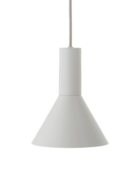 Kleine Design Pendelleuchte Lyss, Lampenschirm: Metall, beschichtet, Baldachin: Metall, beschichtet, Hellgrau, Ø 18 x H 23 cm
