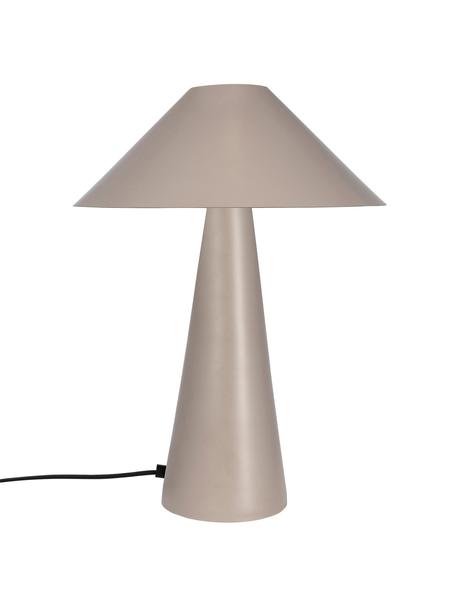 Lampada da tavolo di design Cannes, Paralume: metallo rivestito, Base della lampada: metallo rivestito, Taupe, Ø 30 x Alt. 47 cm