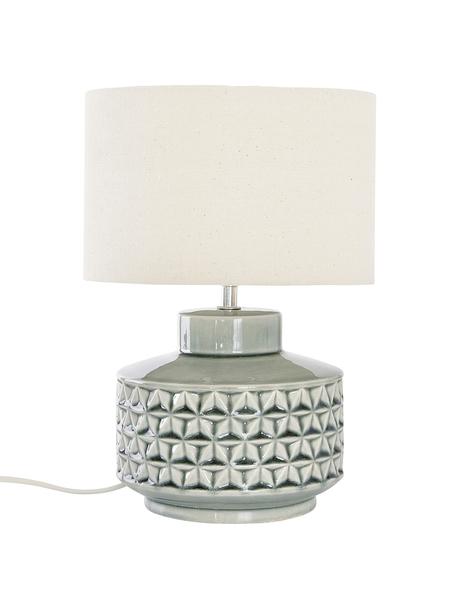 Malá stolní lampa s keramickou podstavou Monica, Béžová, šedá