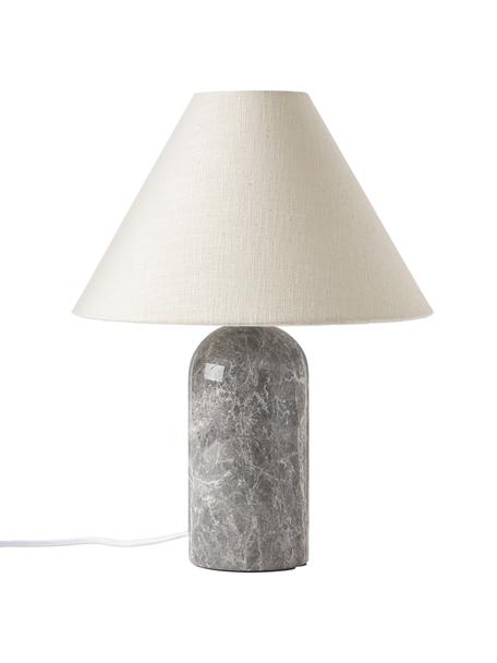 Stolní lampa s mramorovou podstavou Gia, Béžová, šedá, mramorovaná, Ø 30 cm, V 39 cm