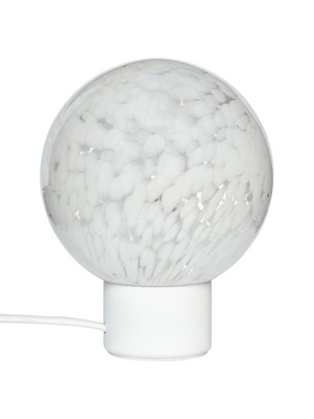Petite lampe boule à poser Cloud, Blanc, Ø 15 x haut. 21 cm