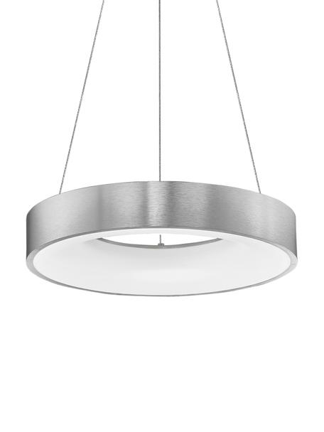 Dimmbare LED-Pendelleuchte Rando in Silber, Lampenschirm: Aluminium, beschichtet, Baldachin: Aluminium, beschichtet, Silberfarben, Ø 60 x H 6 cm