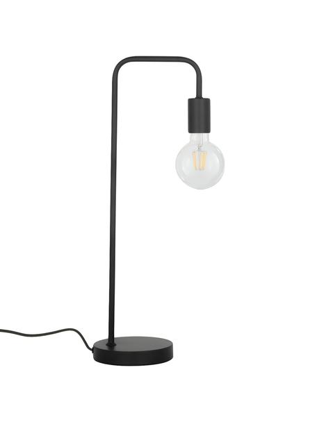 Lampa biurkowa z metalu Flow, Czarny, S 22 x W 56 cm
