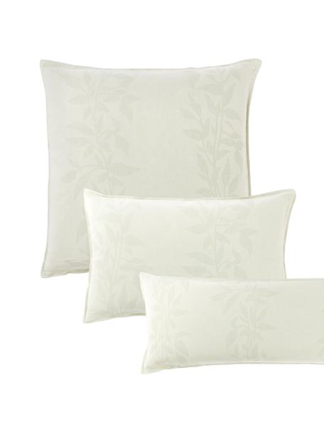 Taie d'oreiller réversible en mousseline à motif floral Jasmina, Vert clair, larg. 50 x long. 70 cm