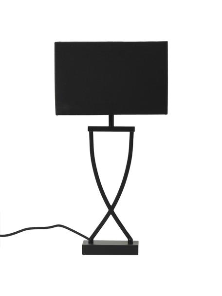 Lampa stołowa Vanessa, Czarny, S 27 x W 52 cm