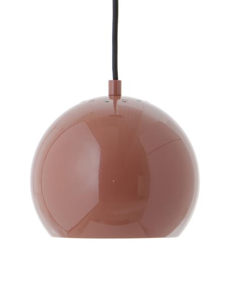 Lampada a sospensione piccola a sfera color rosso mattone Ball, Paralume: metallo rivestito, Baldacchino: metallo rivestito, Rosso marrone, Ø 18 x Alt. 16 cm