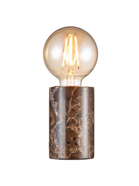Malá stolní lampa z mramoru Siv, Hnědá, mramorovaná, Ø 6 cm, V 10 cm