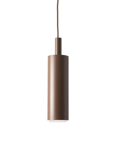 Závěsné kovové LED svítidlo Jari, Hnědá, Ø 10 cm, V 30 cm