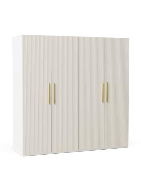 Guardaroba componibile con ante battenti Simone, larg. 200 cm, in diverse varianti, Legno, beige, Interno Classic, alt. 236 cm