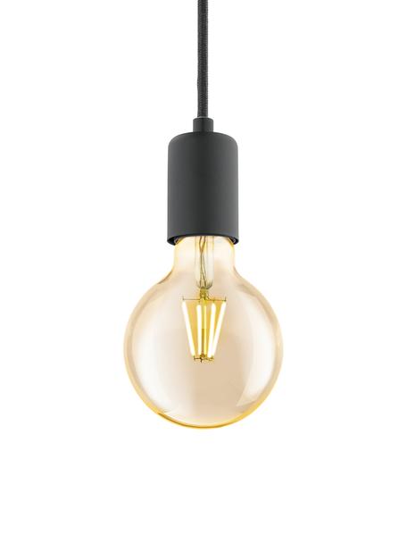 Kleine hanglamp Trey, Baldakijn: gepoedercoat metaal, Fitting: gepoedercoat metaal, Zwart, Ø 10 x H 8 cm