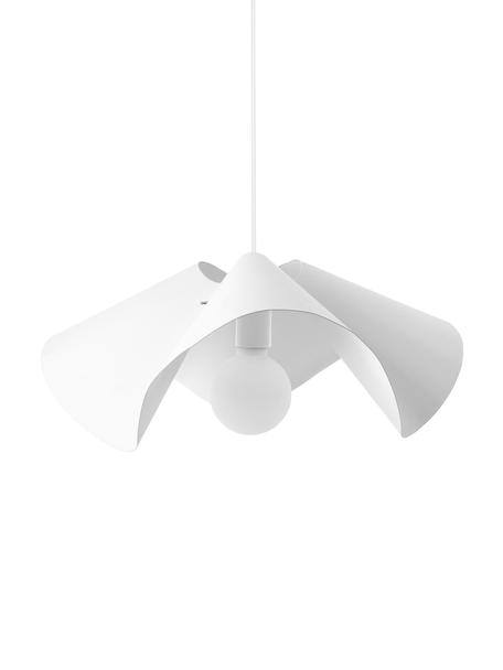 Design Pendelleuchte Volang in Weiß, Lampenschirm: Metall, beschichtet, Baldachin: Metall, beschichtet, Weiß, 50 x 21 cm