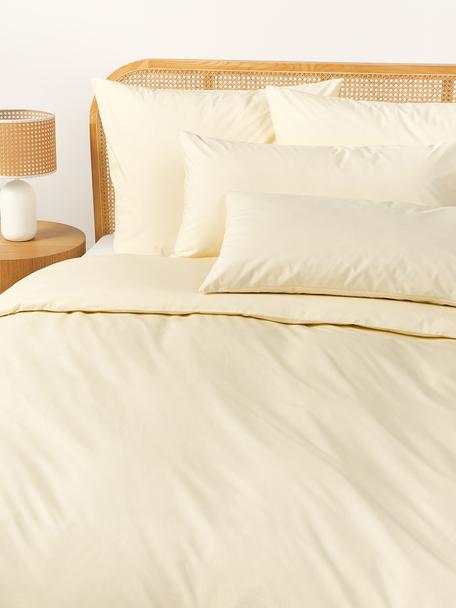 Funda nórdica de percal Elsie, Amarillo, Cama 90 cm (155 x 220 cm)