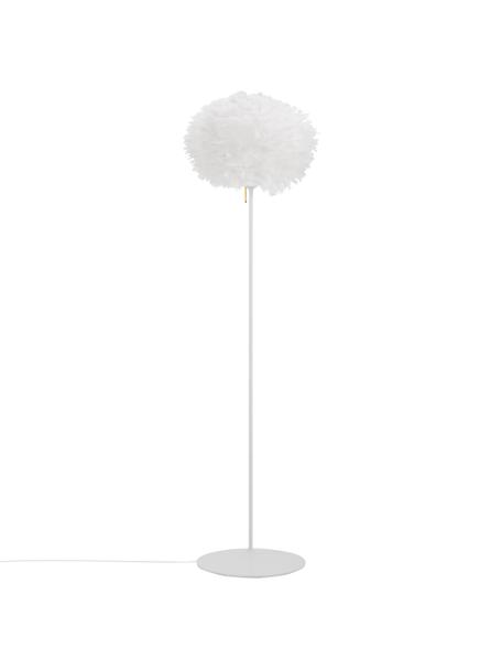 Grand lampadaire en plumes Eos Champagne, Blanc, Ø 45 x haut. 170 cm