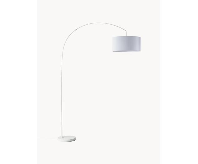 Lampada da terra ad arco con paralume bianco LUCI MODERNE 39835