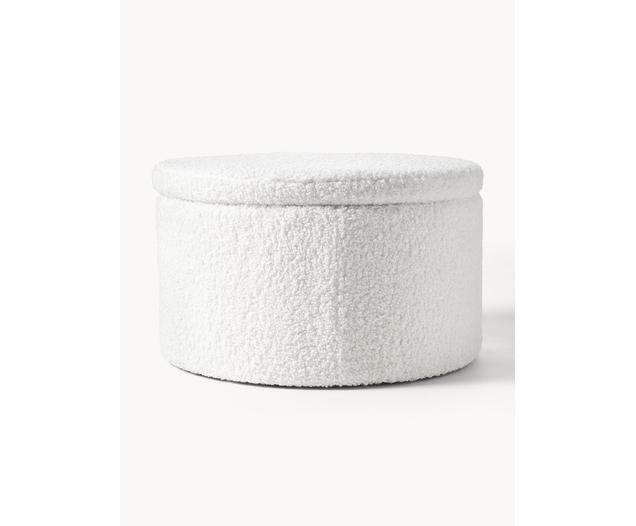 XL teddy poef Alida met opbergruimte Westwing