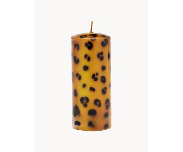 Bougie pilier artisanale Leopard, haut. 15 cm | Westwing