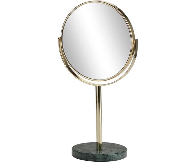 Make-up spiegel met plankje - zwart - 19x14x21 cm