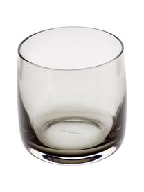 Handgemachte Wassergläser Colored in Grau transparent, 6 Stück, Glas, Grau, transparent, Ø 8 x H 8 cm