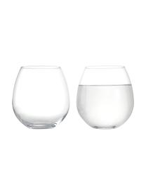 Wassergläser Premium, 2 Stück, Bleifreies Glas, Transparent, Ø 10 x H 11 cm, 520 ml