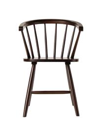 Windsor-Holzstühle Megan in Dunkelbraun, 2 Stück, Kautschukholz, lackiert, Kautschukholz, braun lackiert, B 53 x T 52 cm