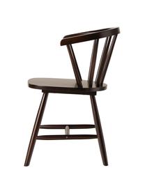 Krzesło z drewna w stylu windsor Megan, 2 szt., Drewno kauczukowe lakierowane, Drewno kauczukowe, brązowy lakierowany, S 53 x G 52 cm