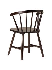 Krzesło z drewna w stylu windsor Megan, 2 szt., Drewno kauczukowe lakierowane, Ciemne drewno naturalne, S 53 x G 52 cm