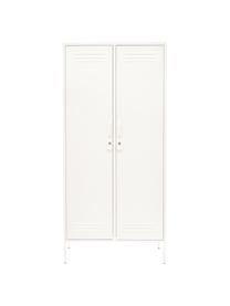 Malá šatní skříň Twinny, Ocel s práškovým nástřikem, Krémově bílá, Š 85 cm, V 183 cm