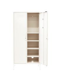 Petite armoire Twinny, Acier, revêtement par poudre, Blanc crème, larg. 85 x haut. 183 cm