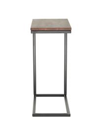 Table d'appoint en bois d'acacia Celow, Noir, larg. 45 x haut. 62 cm
