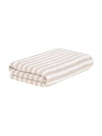 Gestreifte Handtücher Viola in verschiedenen Größen, 100% Baumwolle, mittelschwere Qualität 550 g/m², Beige, Weiß, Gästehandtuch, B 30 x L 50 cm, 2 Stück